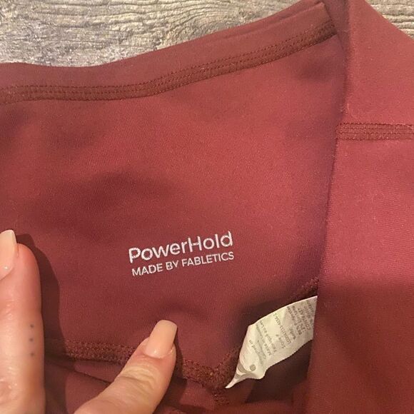 [fabletics] power hold maroon elastic back high waist 7/8 legging EUC #4 - Picture 3 of 11